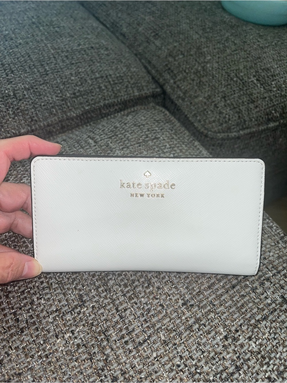 kate spade White Saffiano Wallet